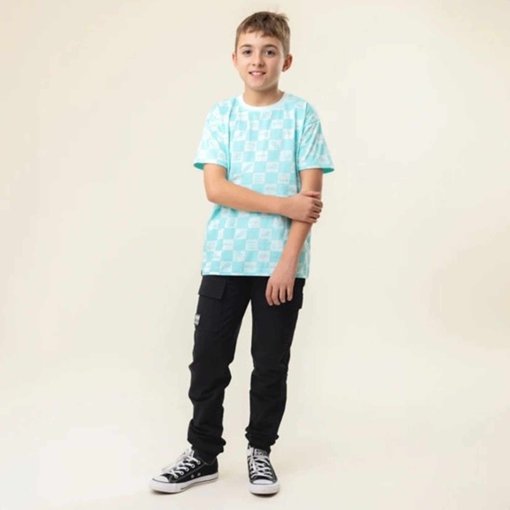 Nanö NANÖ - Turquoise T-shirt with Beach Print '360 degrés'