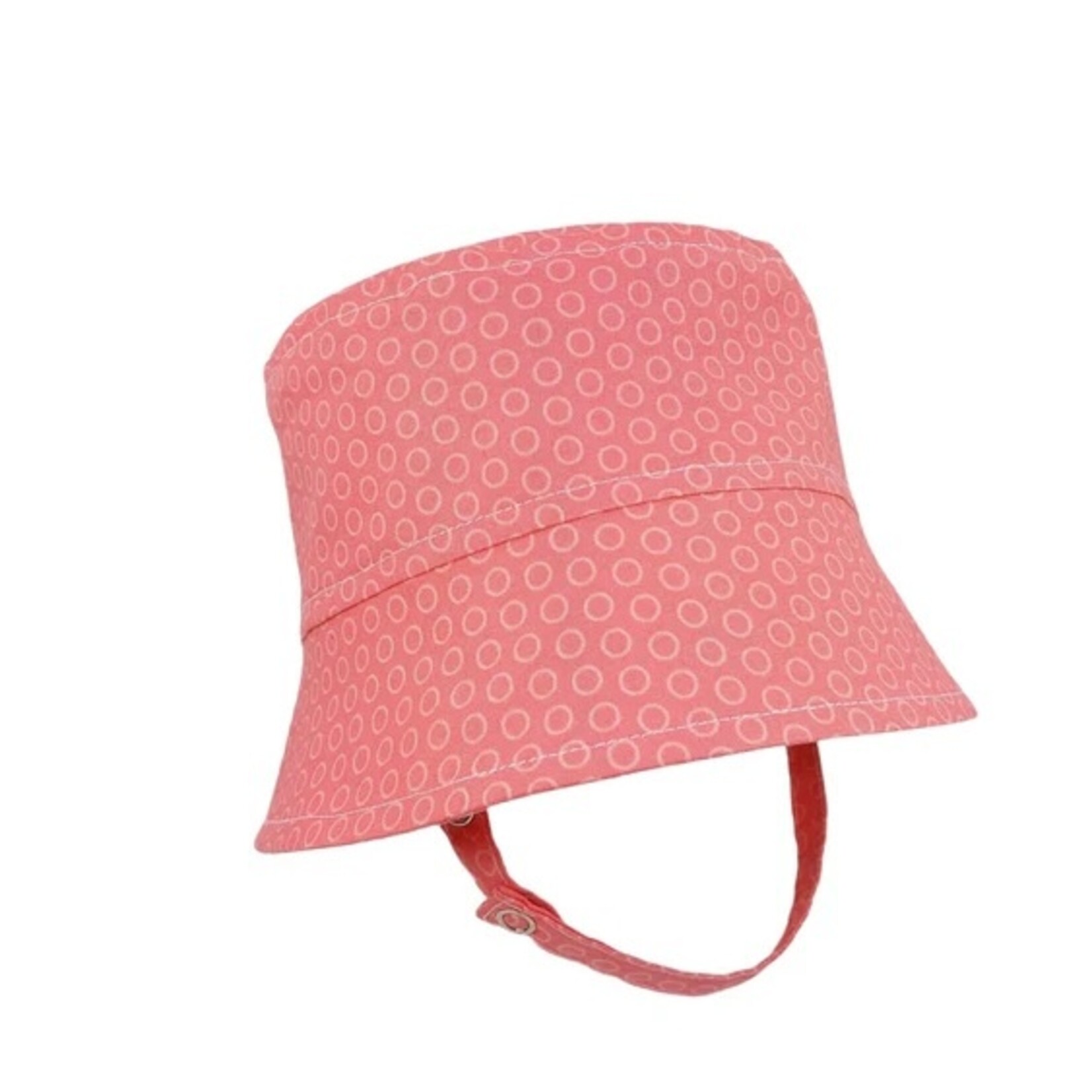 Tirigolo TIRIGOLO - Chapeau d'été classique ajustable en coton - Corail avec cercles