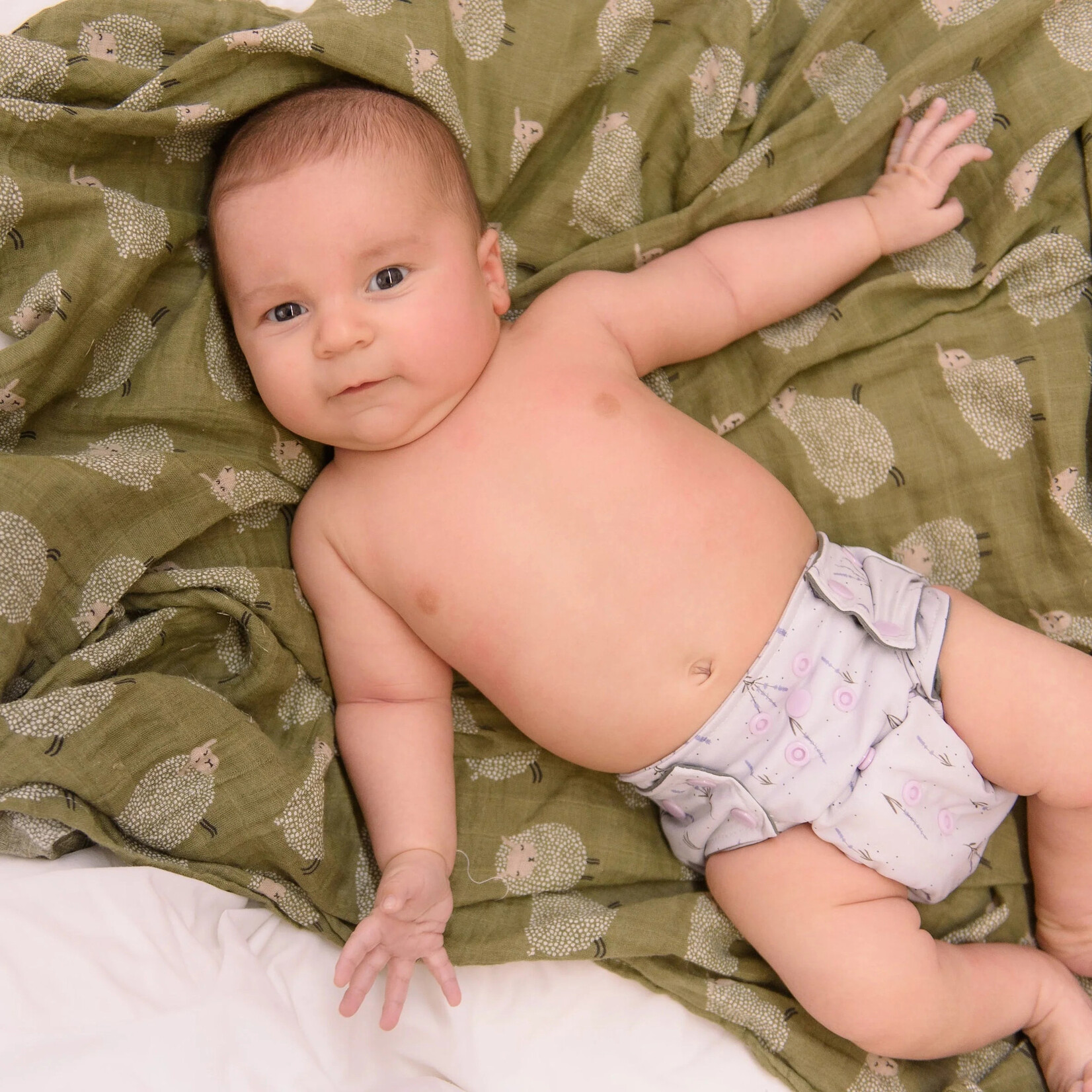La Petite Ourse LA PETITE OURSE - Swaddle Blanket 'Sheep'