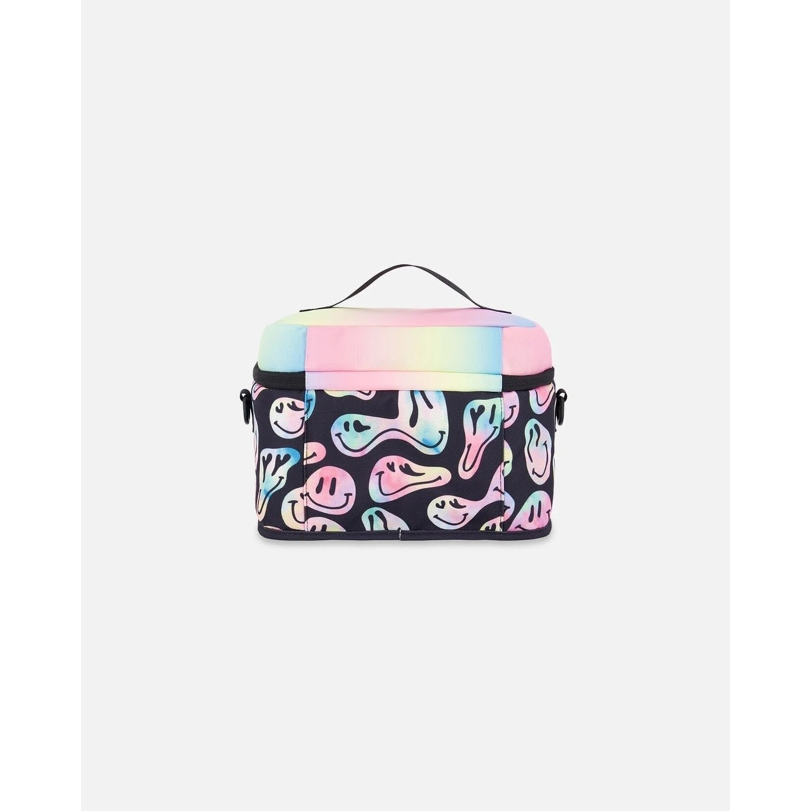 Deux par Deux DEUX PAR DEUX - Black lunch box with Smiley face girl print 'Back To Cool!'