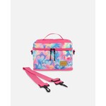 Deux par Deux DEUX PAR DEUX - Pink lunch box with rainbow heart print 'Back To Cool!'