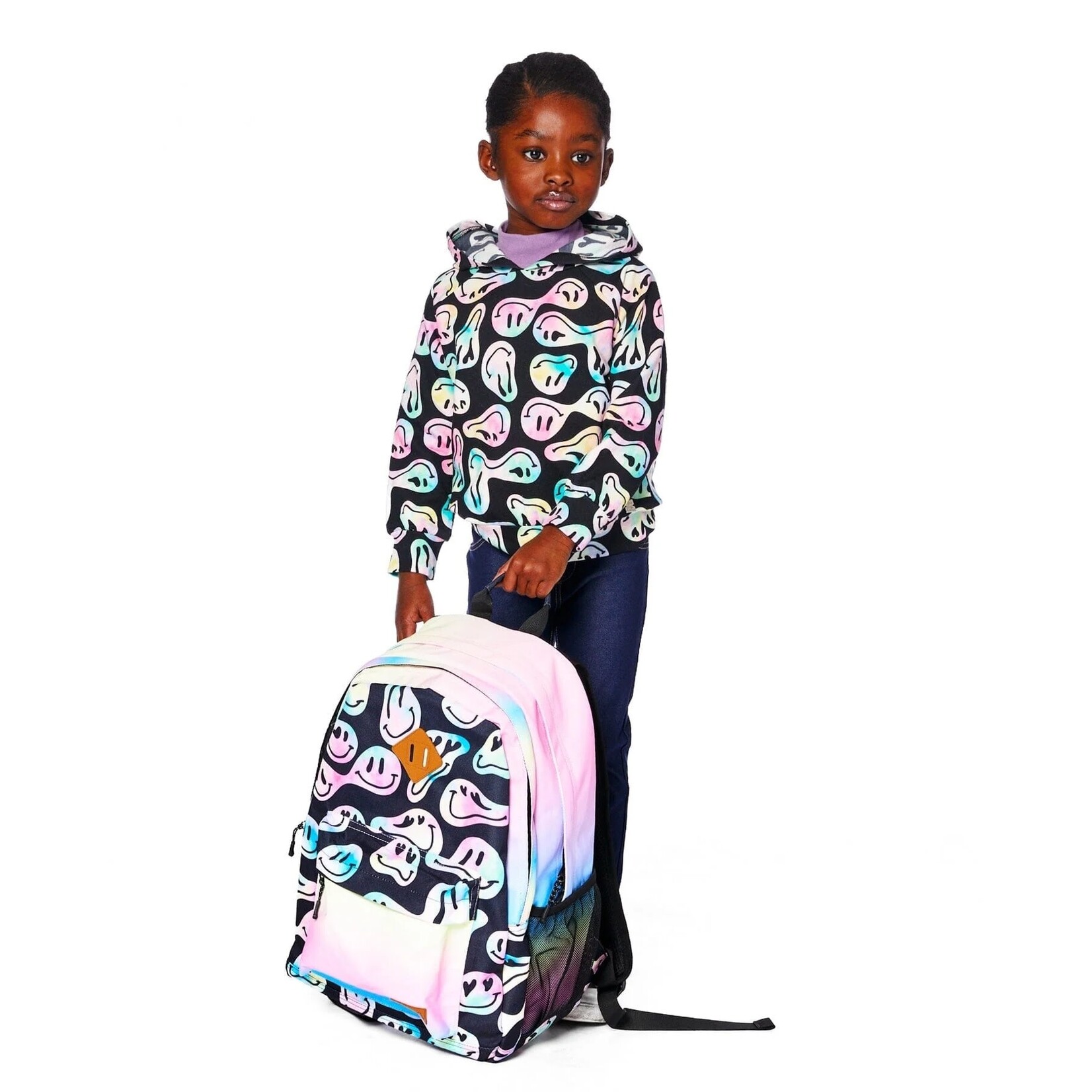 Deux par Deux DEUX PAR DEUX - Smiley Face Girl backpack 'Back To Cool!'