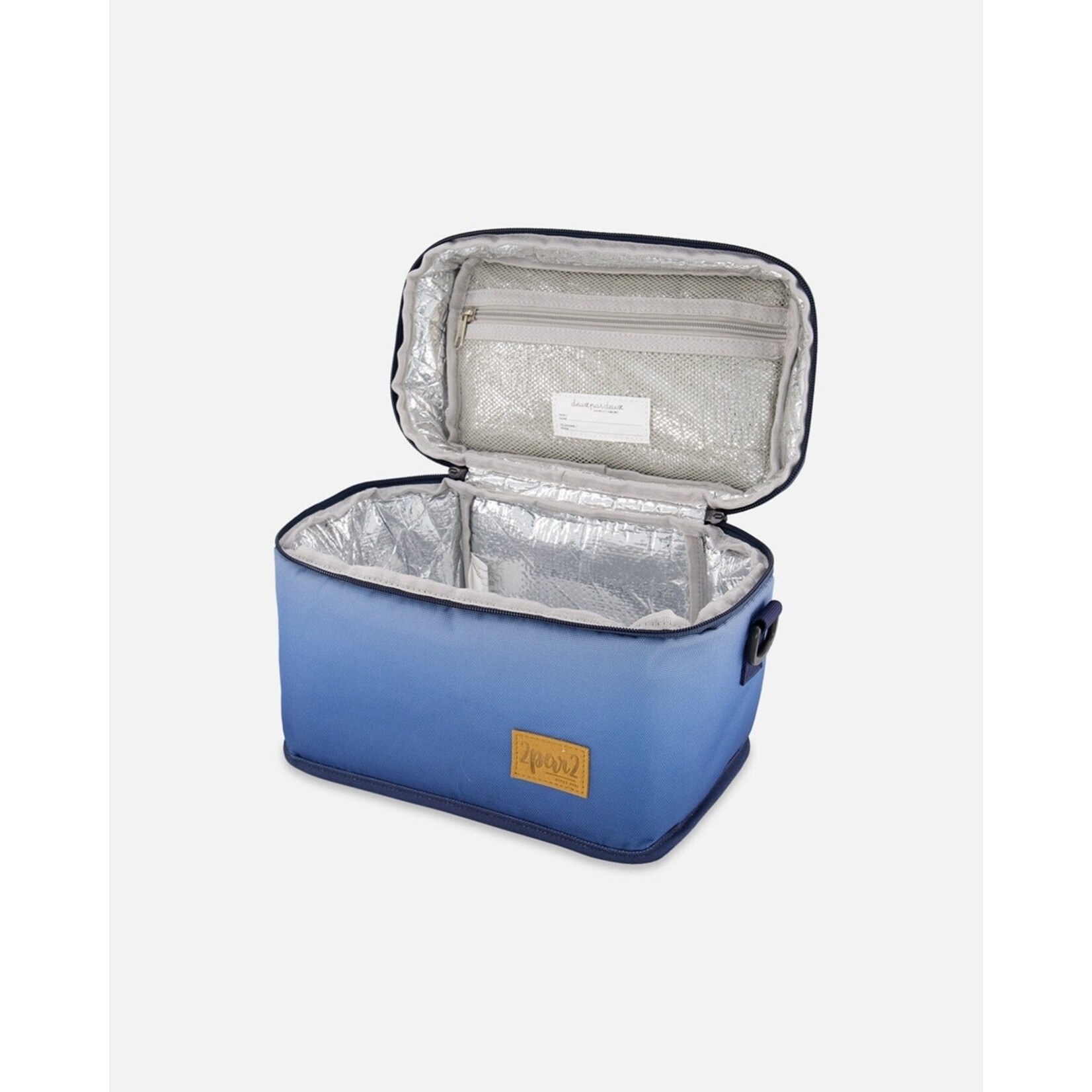 Deux par Deux DEUX PAR DEUX - Blue and beige gradient lunch box 'Back To Cool!'