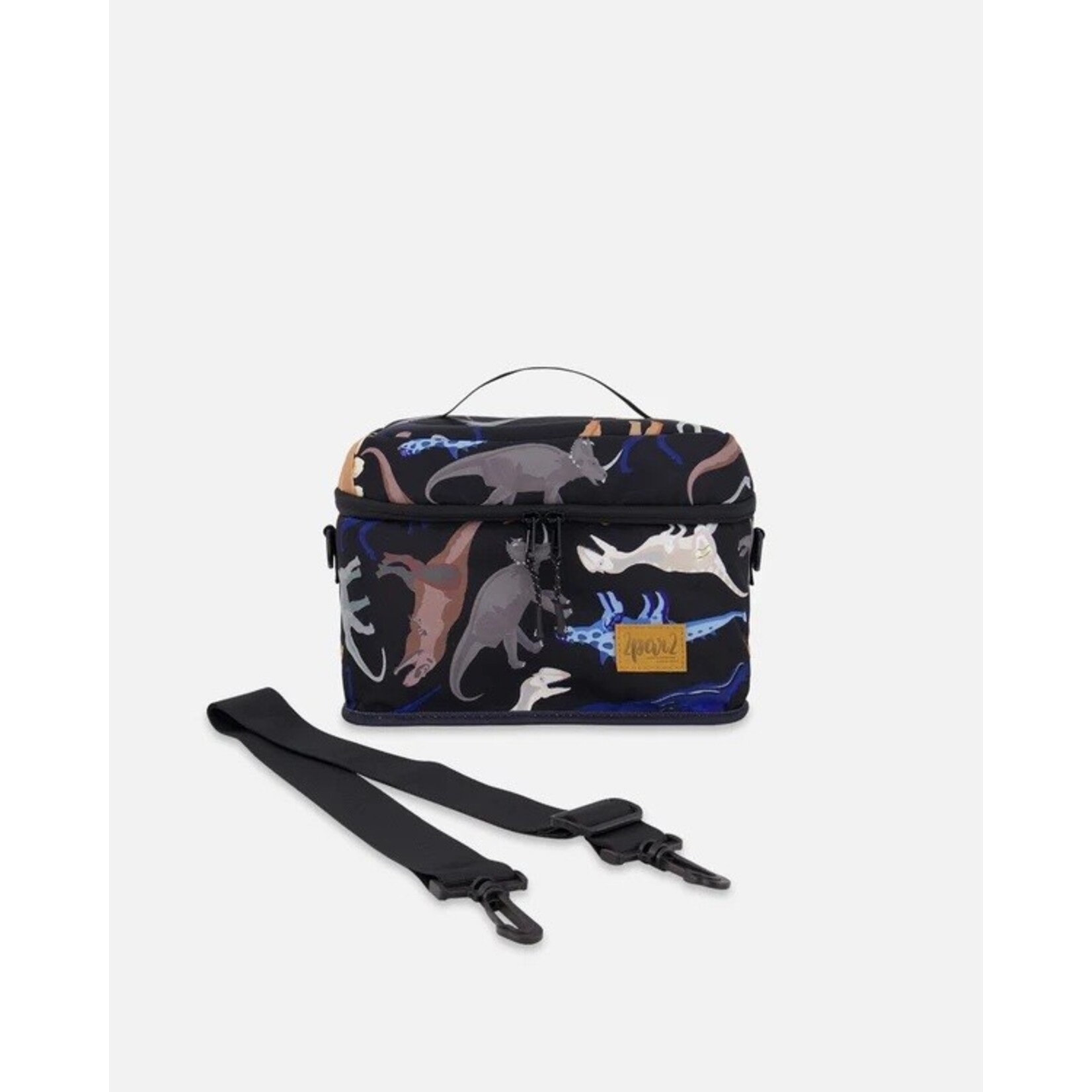 Deux par Deux DEUX PAR DEUX - Lunch Box Black Dinosaur Print