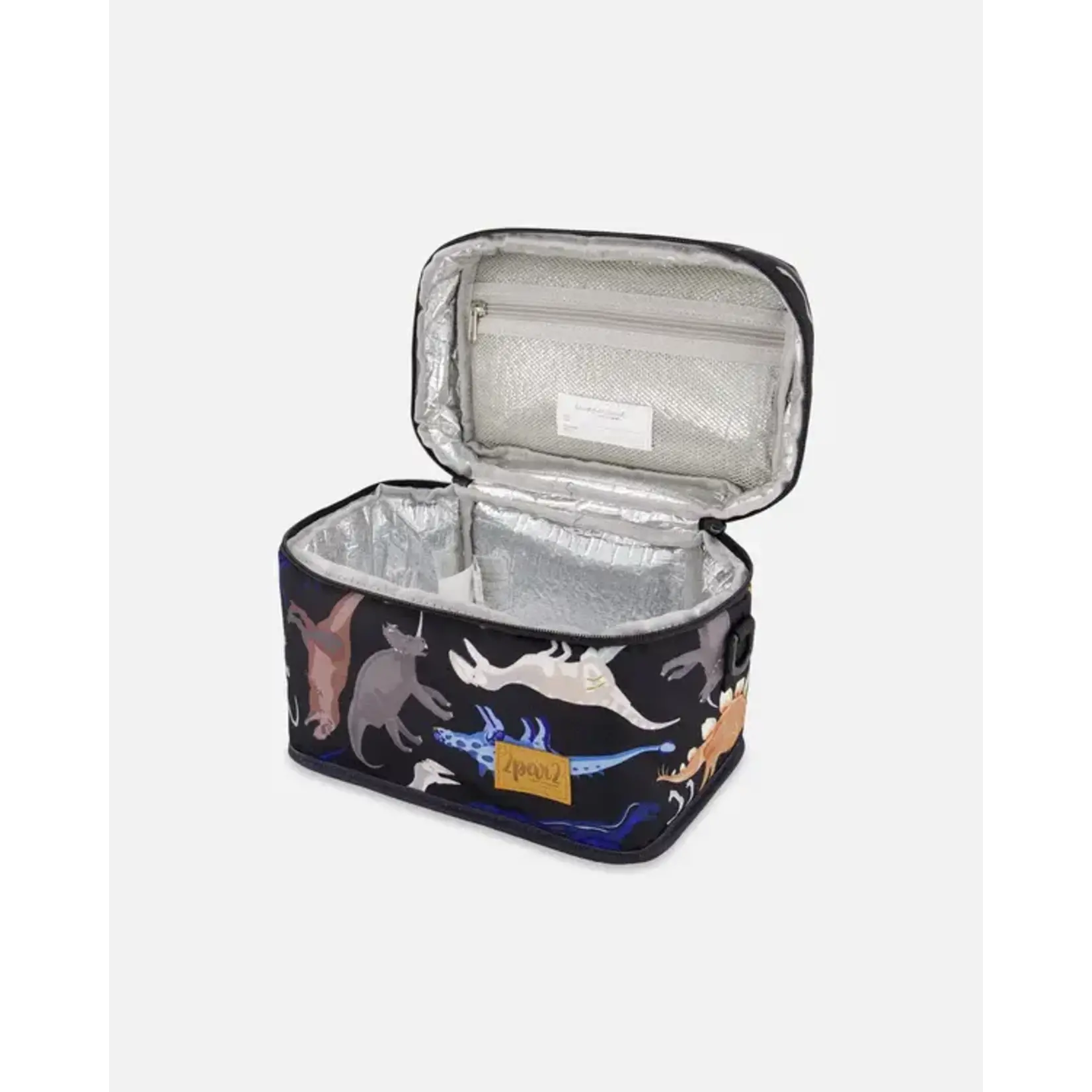 Deux par Deux DEUX PAR DEUX - Lunch Box Black Dinosaur Print