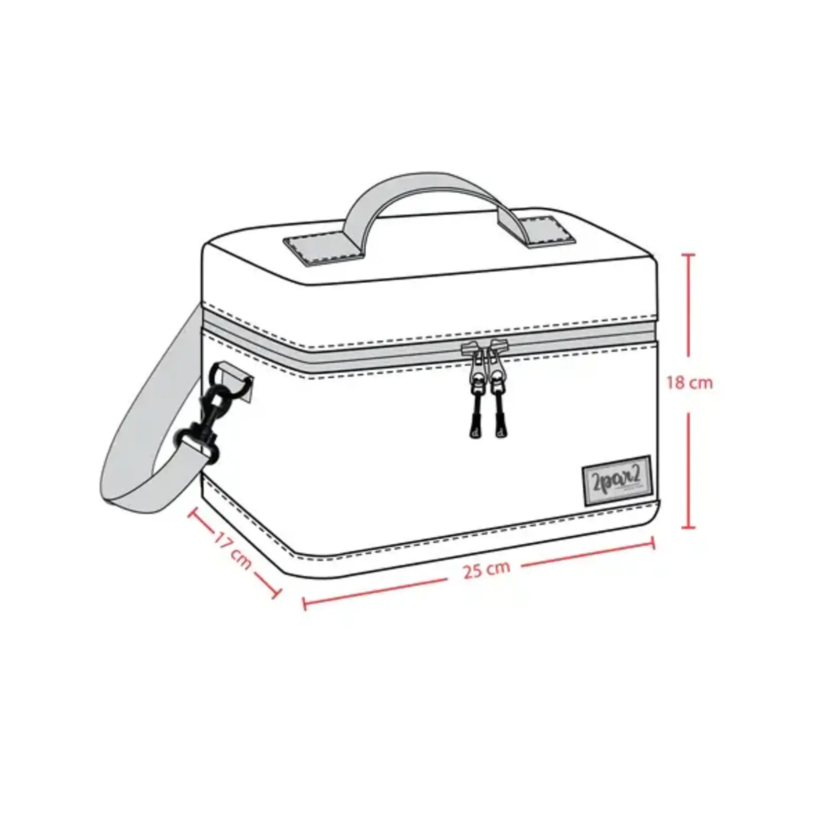 Deux par Deux DEUX PAR DEUX - Lunch Box Black Dinosaur Print