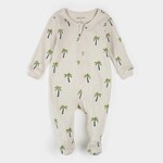 Petit Lem PETIT LEM - Beige pyjama with palmtree print