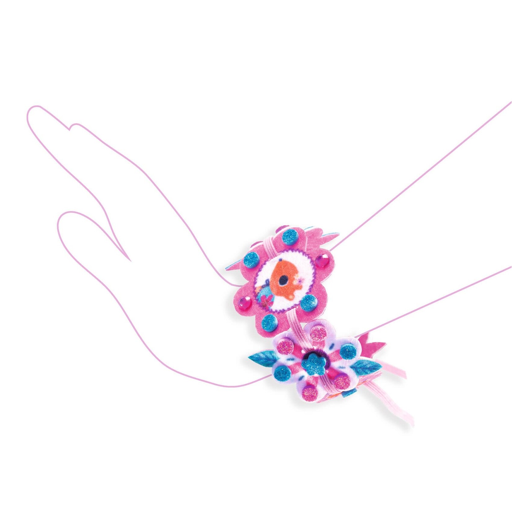 Djeco DJECO - DIY 4 bracelets feutrine à créer 'Meilleures copines'