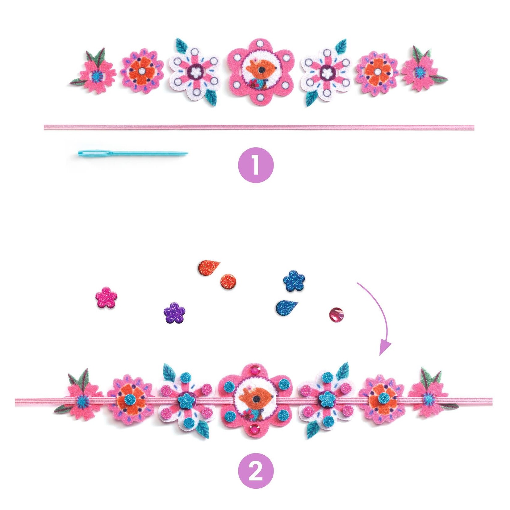 Djeco DJECO - DIY 4 bracelets feutrine à créer 'Meilleures copines'