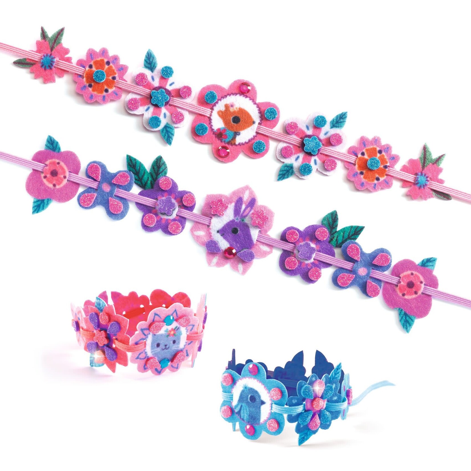 Djeco DJECO - DIY 4 bracelets feutrine à créer 'Meilleures copines'