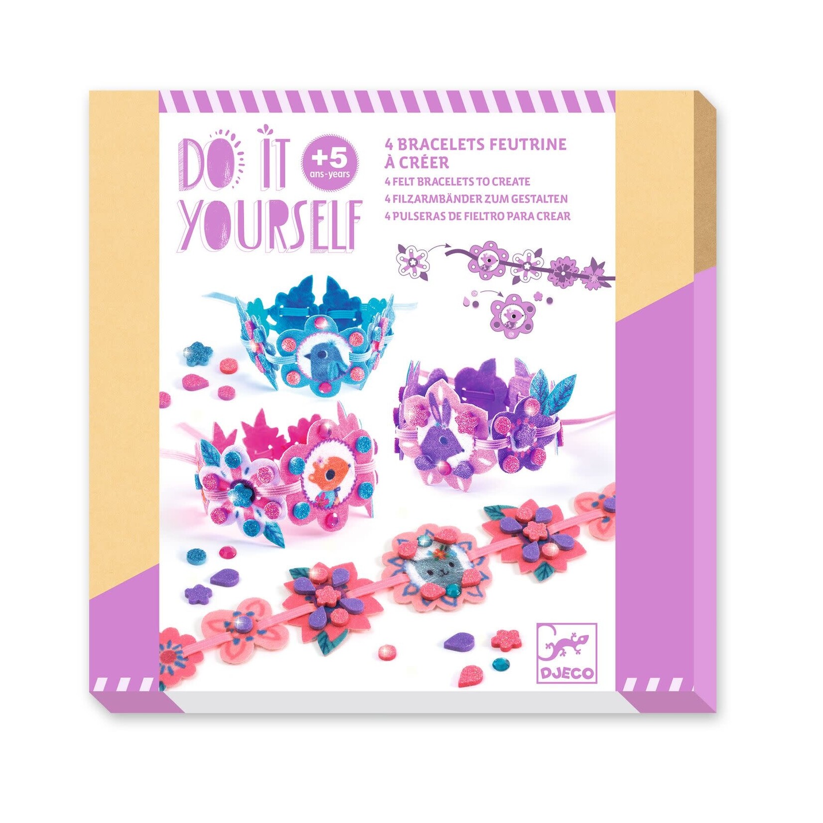 Djeco DJECO - DIY 4 bracelets feutrine à créer 'Meilleures copines'