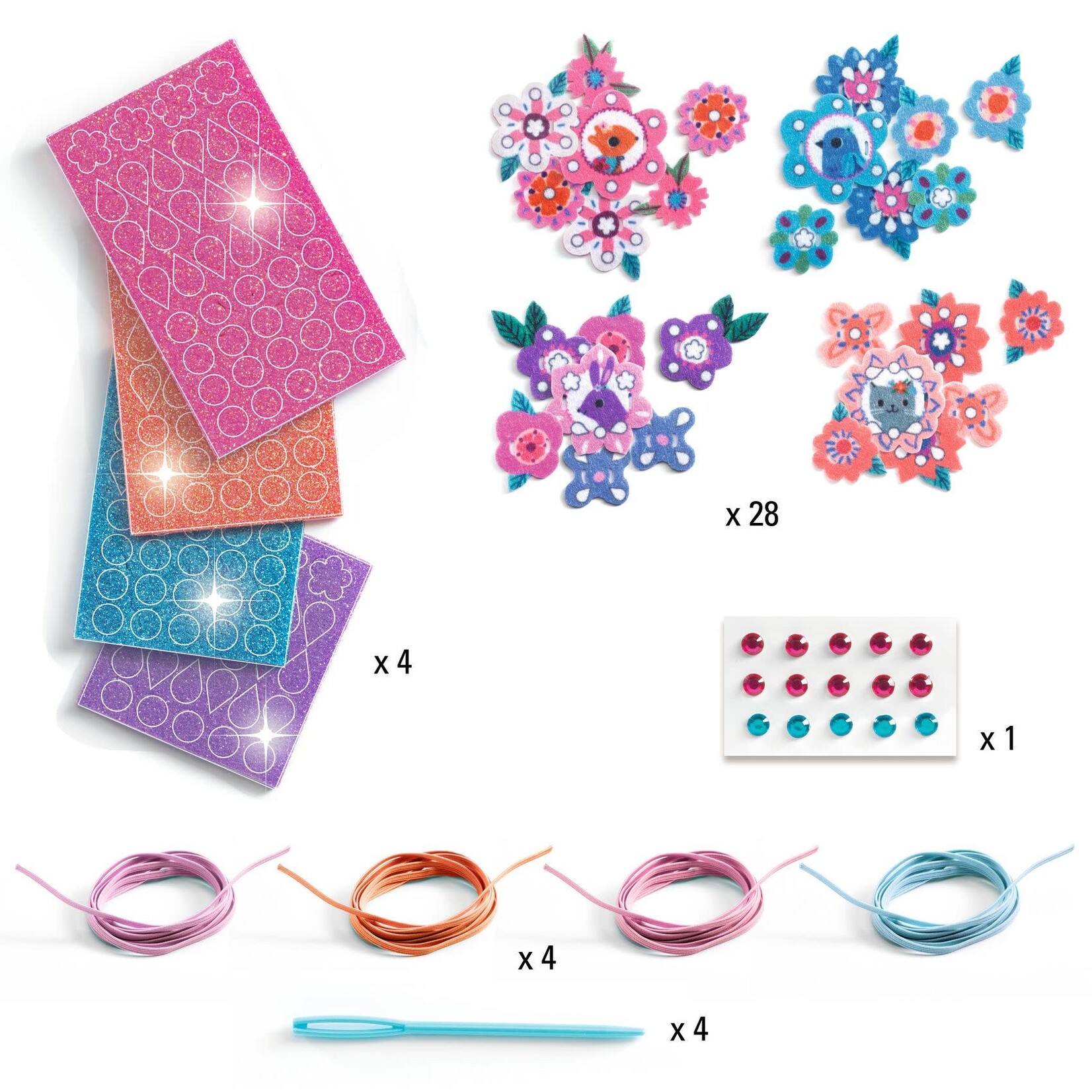 Djeco DJECO - DIY 4 bracelets feutrine à créer 'Meilleures copines'