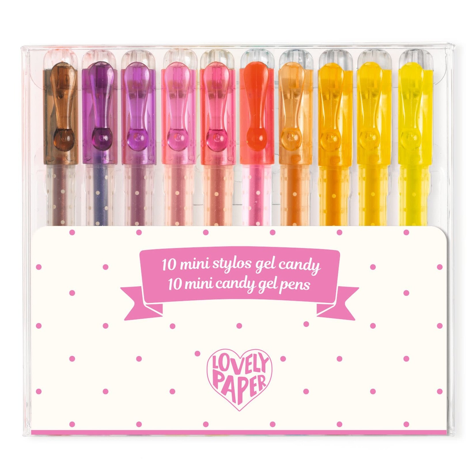 Djeco DJECO - 10 mini stylos gel candy