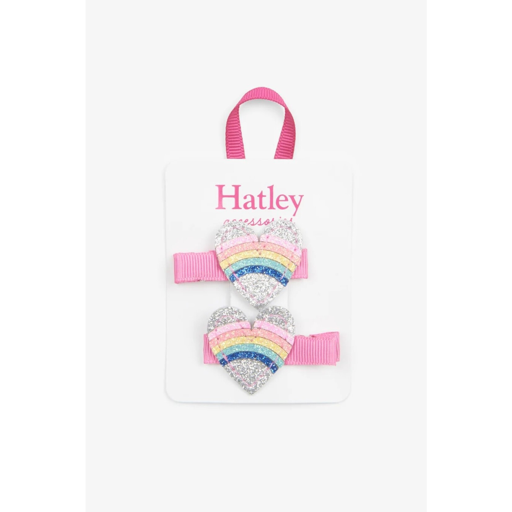 Hatley HATLEY - 2 barrettes 'Coeurs arc-en-ciel'