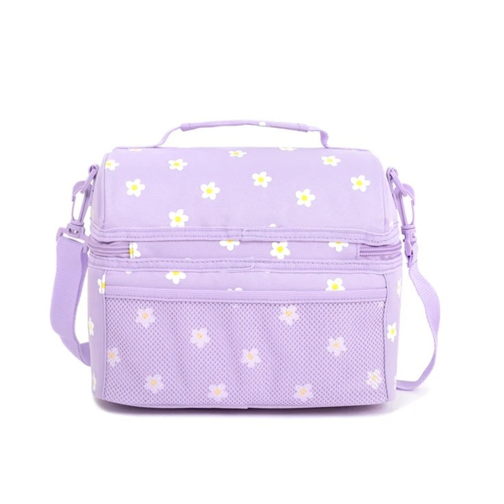 GEOCAN GEOCAN - Boite à lunch dome lilas avec imprimé de marguerites