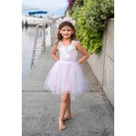Great Pretenders GREAT PRETENDERS - Robe Licorne Dreamy rose et brillant avec coiffe