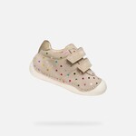 Geox GEOX - Chaussures de cuir souple premiers pas 'Tutim - Beige et or'