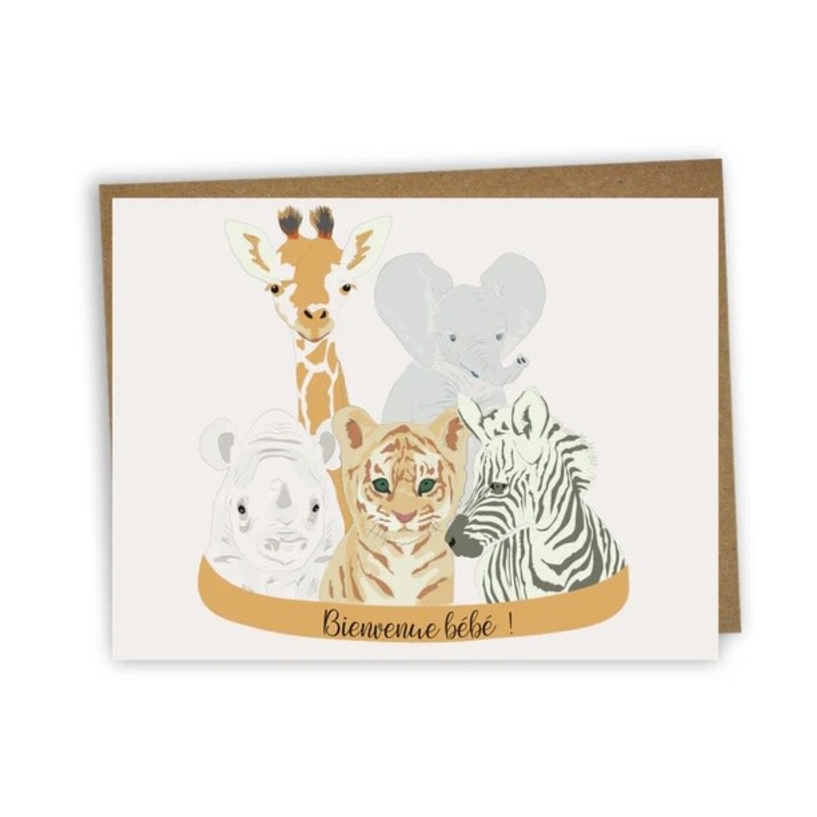 Lili Graffiti LILI GRAFFITI - Greeting Card - Welcome Baby - Animals