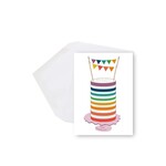 Lili Graffiti LILI GRAFFITI - Mini Carte de souhait - Bonne fête - Gâteau