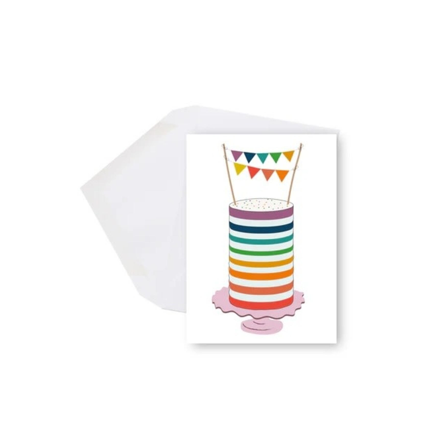 Lili Graffiti LILI GRAFFITI - Mini Greeting Card - Happy Birthday - Cake