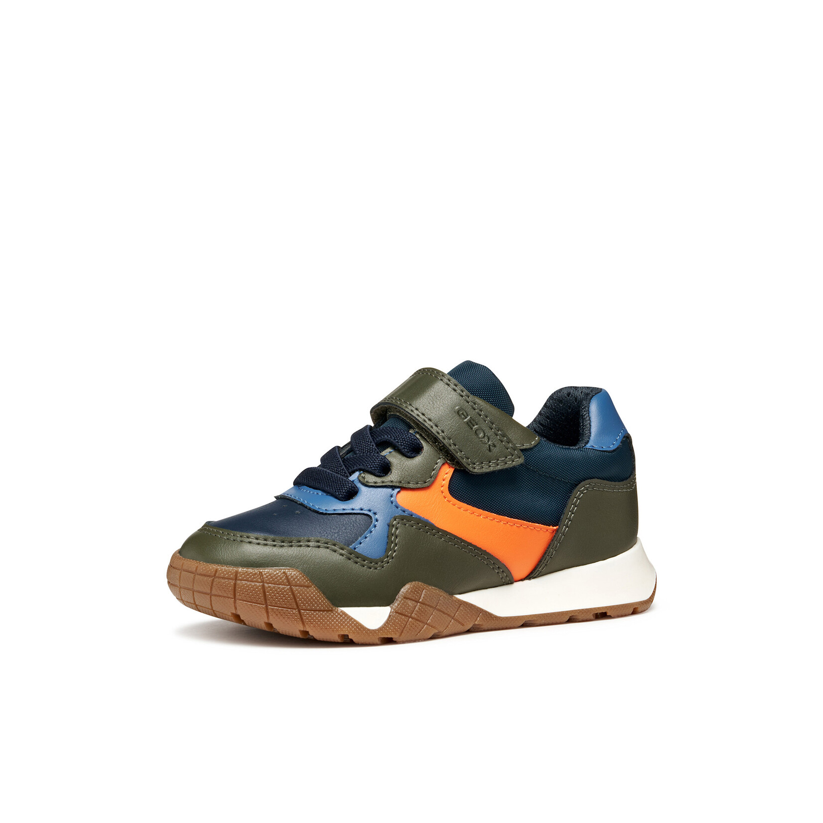 Geox GEOX - Synthetic leather shoes 'J. Rann-E - Military/Orange'