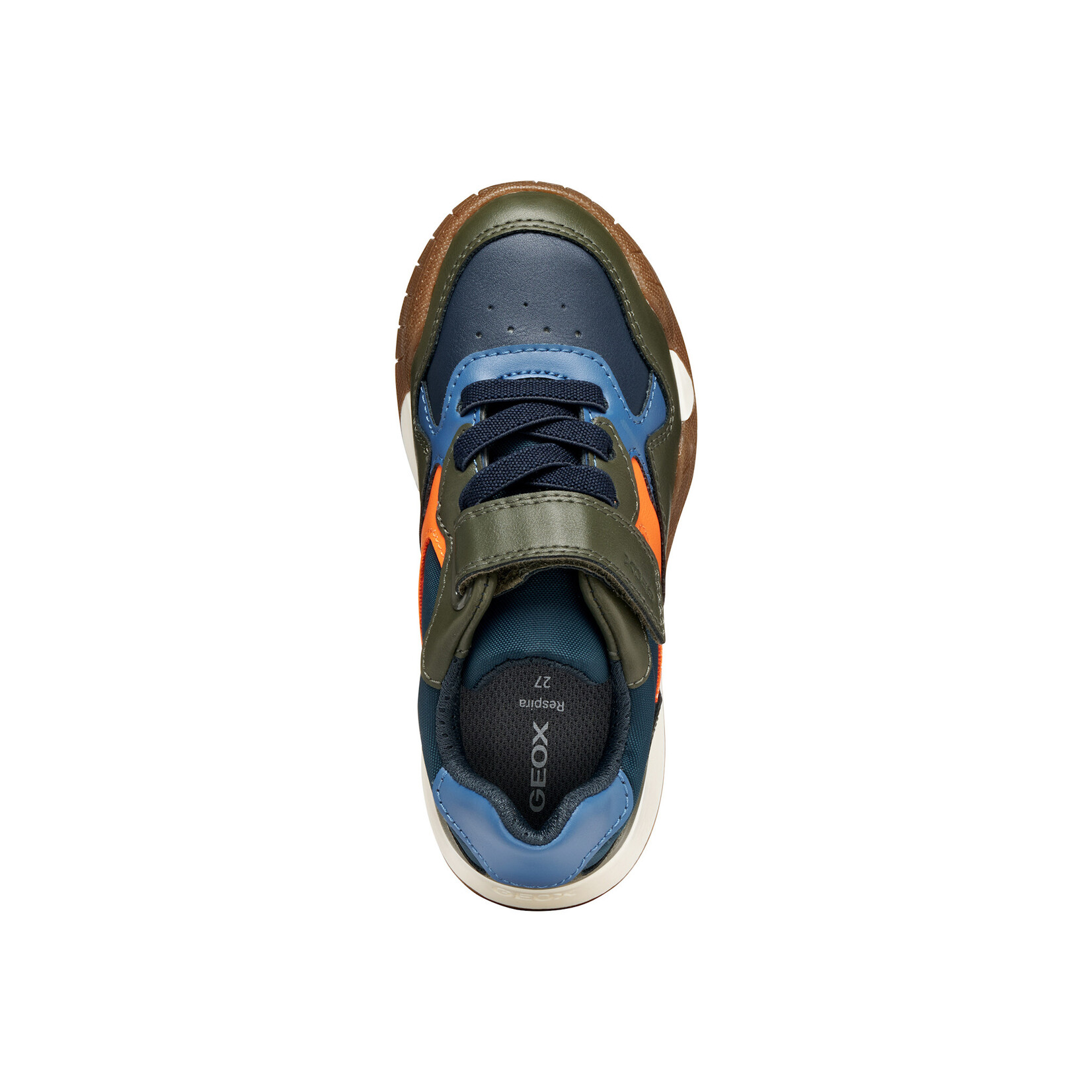 Geox GEOX - Chaussures en cuir synthétique 'J. Rann-E - Military/Orange'