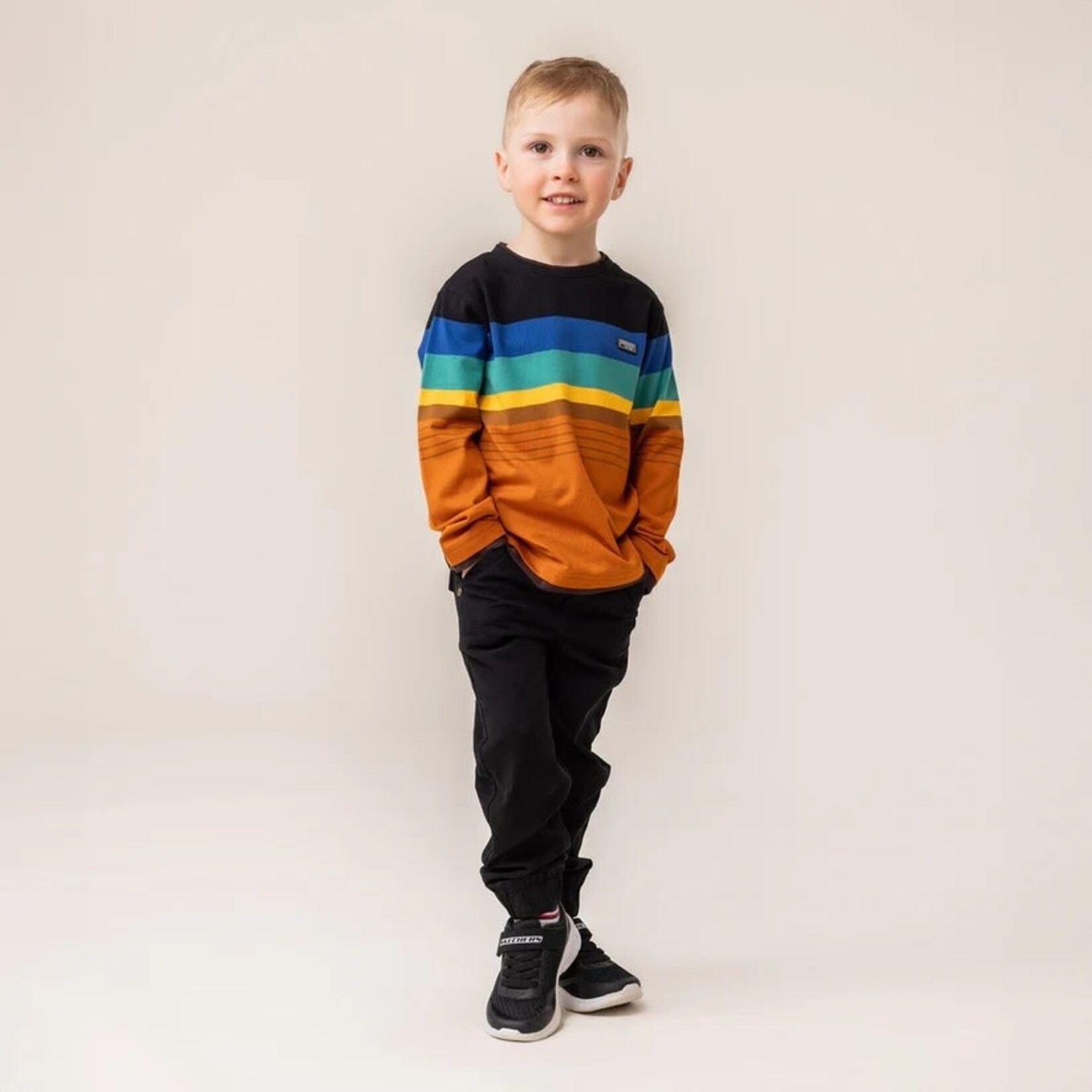 Nanö NANÖ - Multicolored Striped Long Sleeve T-Shirt 'Sens unique'
