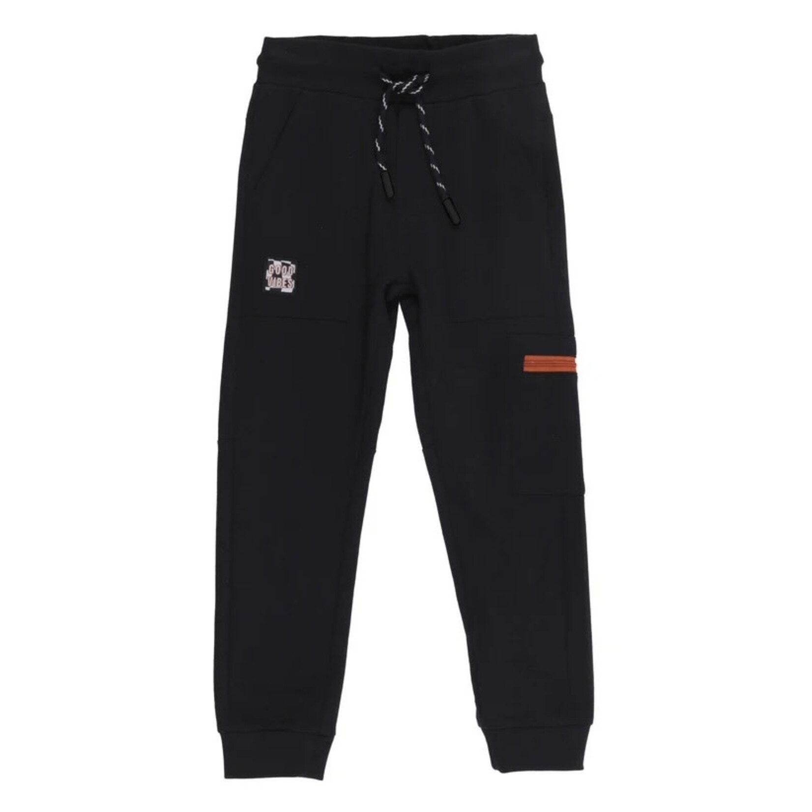 Nanö NANÖ - Pantalon de jogging noir avec poches et zip marron 'Sens unique'