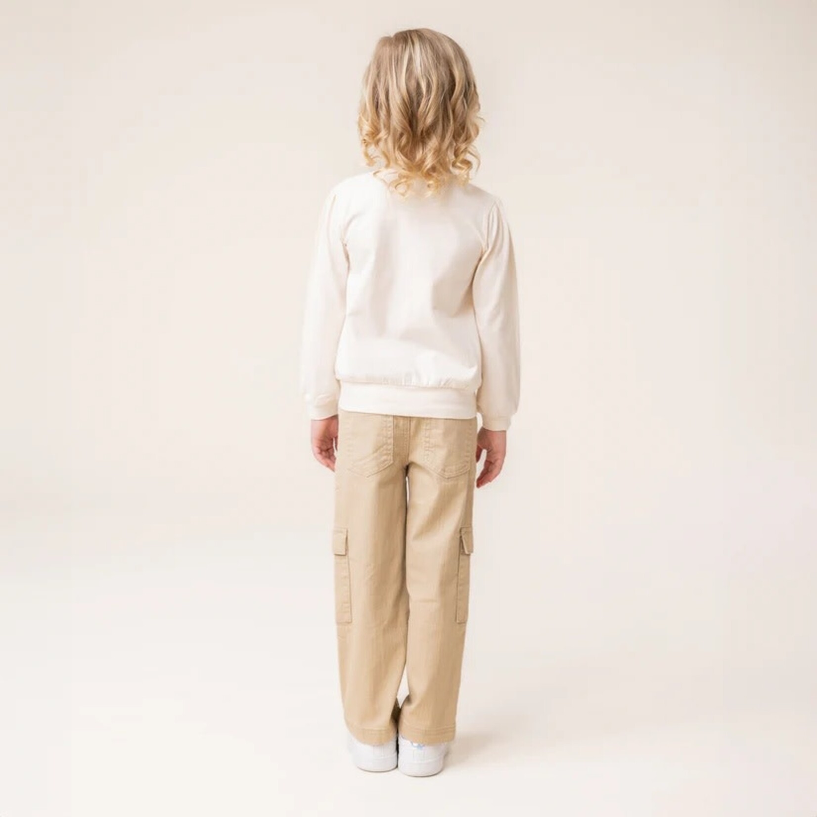 Nanö NANÖ - Pantalon de style Cargo - Beige 'Fleurs d'Antan'