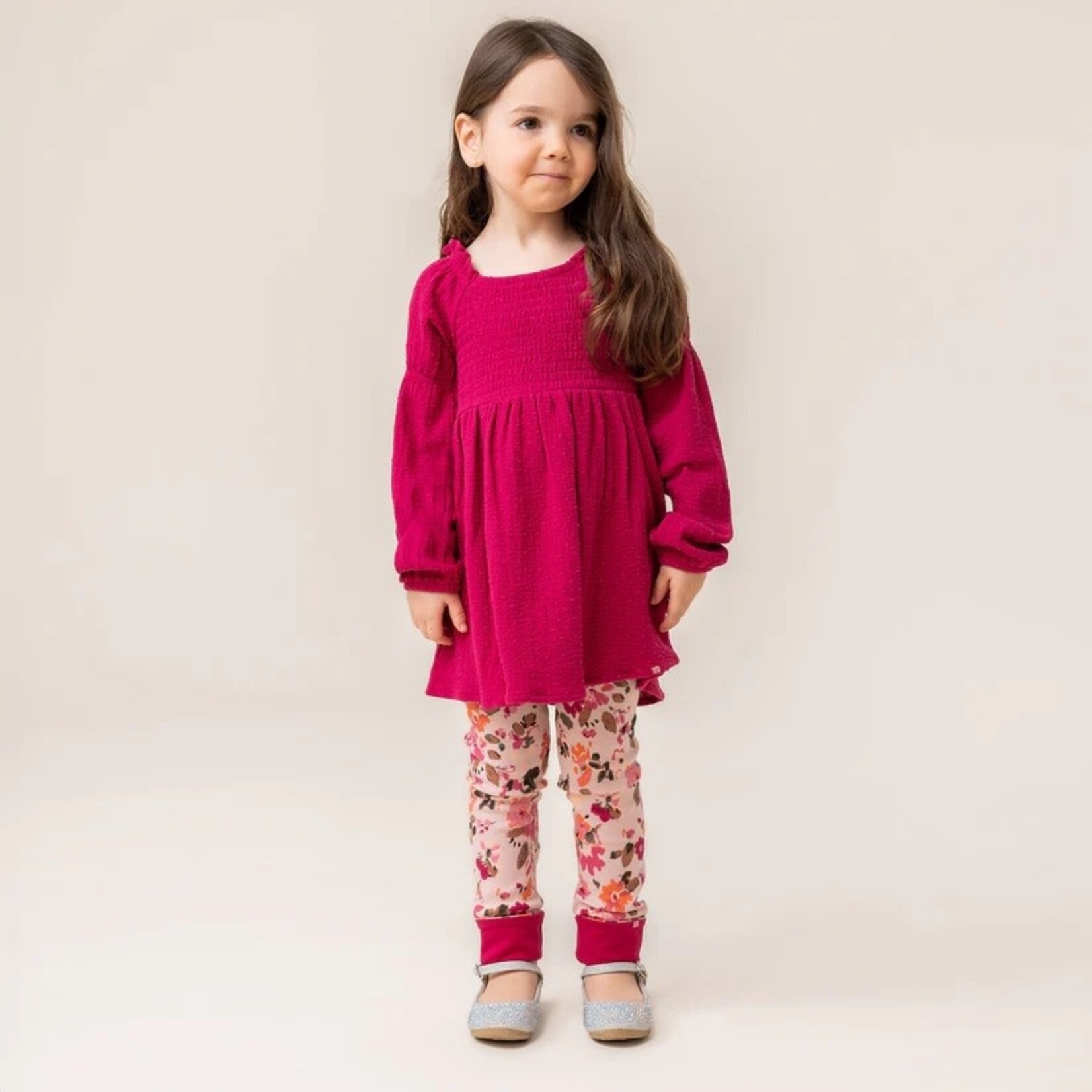 Nanö NANÖ - Legging rose pâle 'Fleurs d'Antan'
