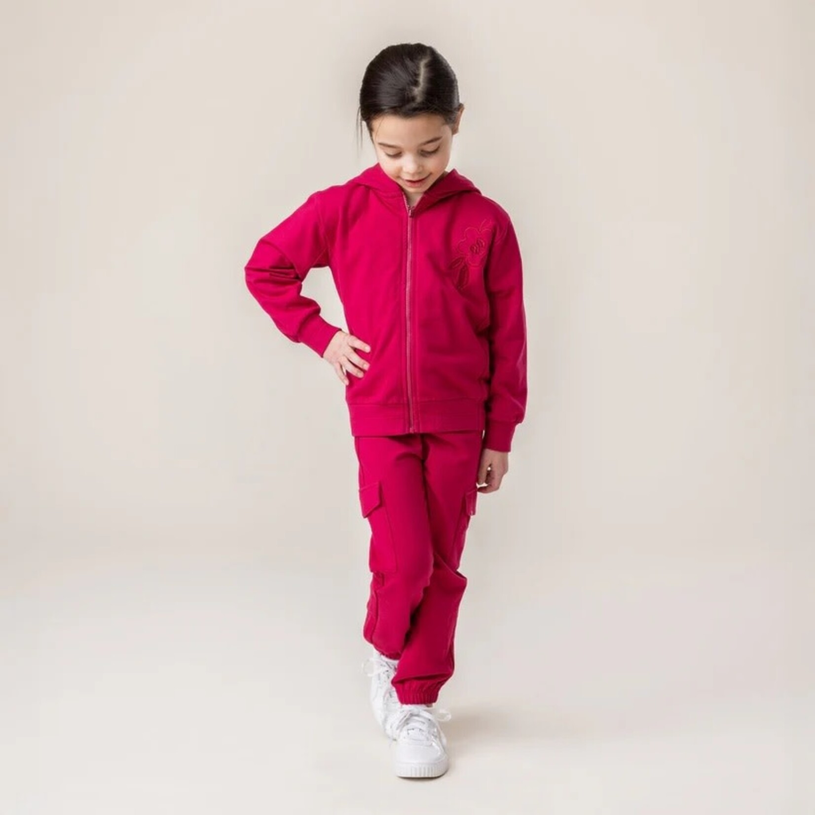 Nanö NANÖ - Pantalon de jogging magenta 'Fleurs d'Antan'