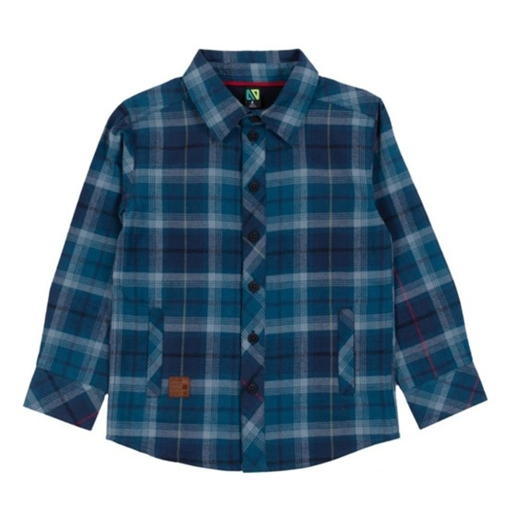 Nanö NANÖ - Navy plaid long-sleeved shirt 'Horticool'