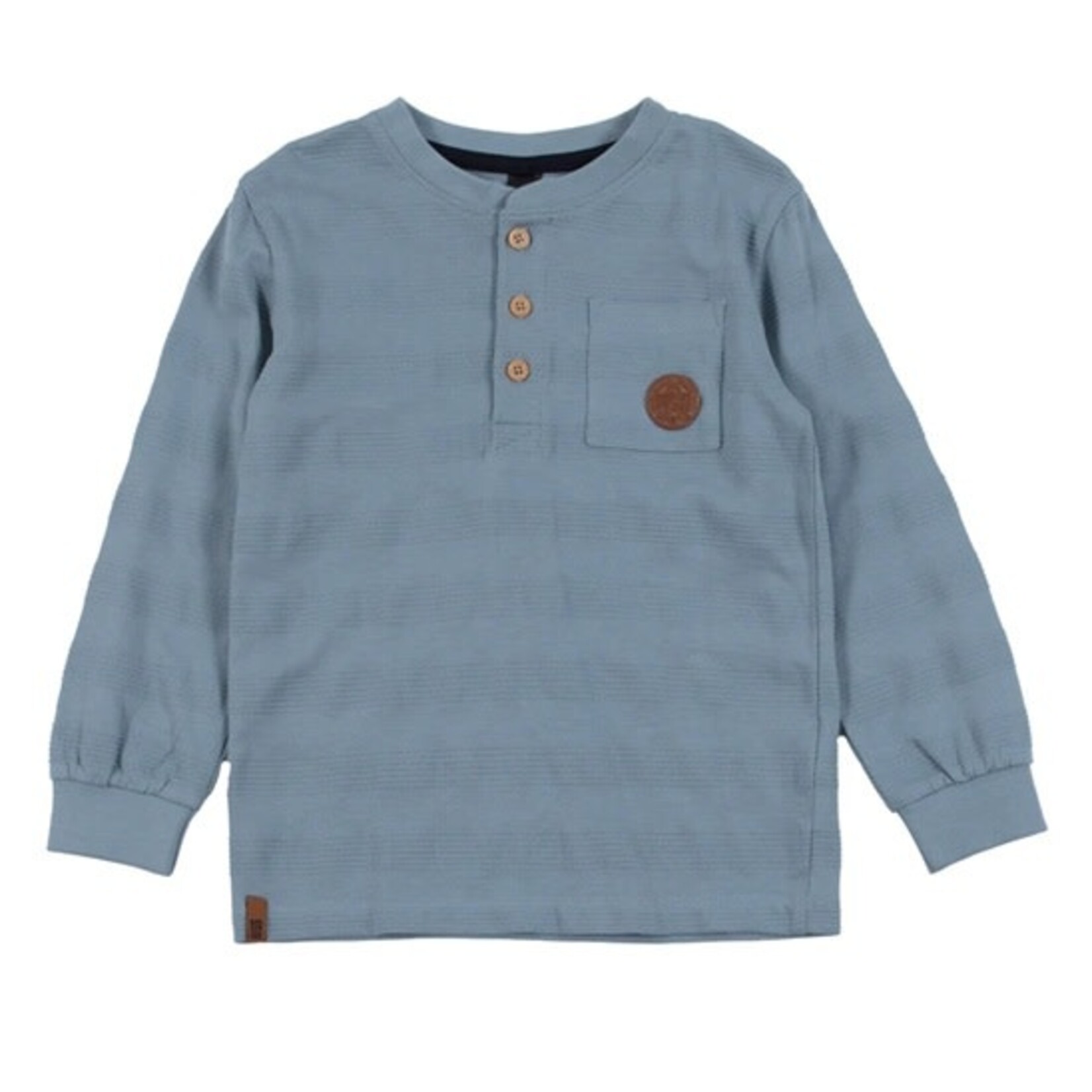 Nanö NANÖ - Pale blue textured striped long sleeve t-shirt 'Horticool'