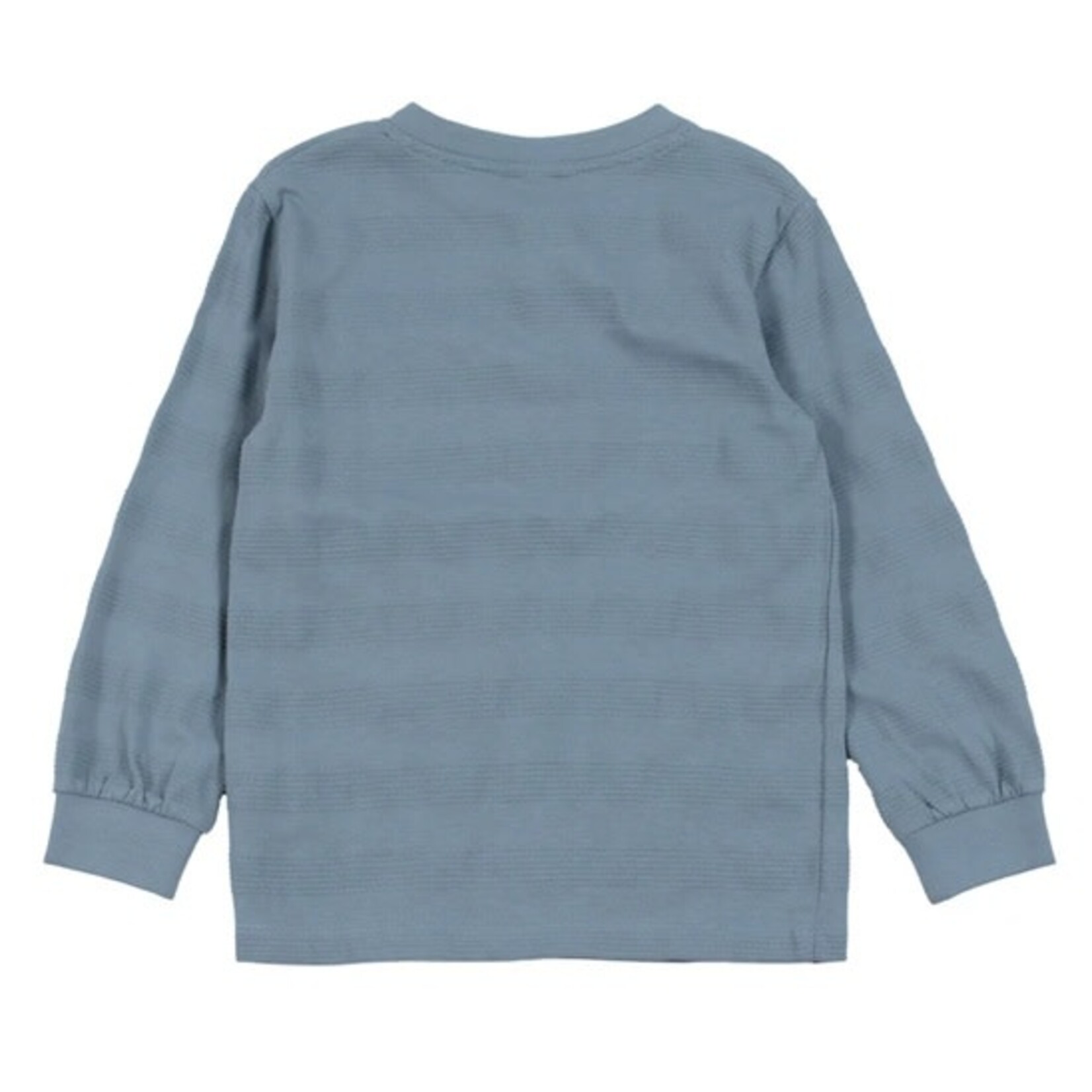 Nanö NANÖ - Pale blue textured striped long sleeve t-shirt 'Horticool'