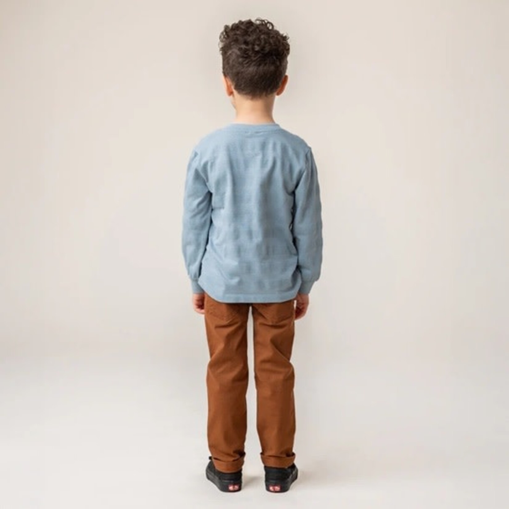 Nanö NANÖ - Pale blue textured striped long sleeve t-shirt 'Horticool'