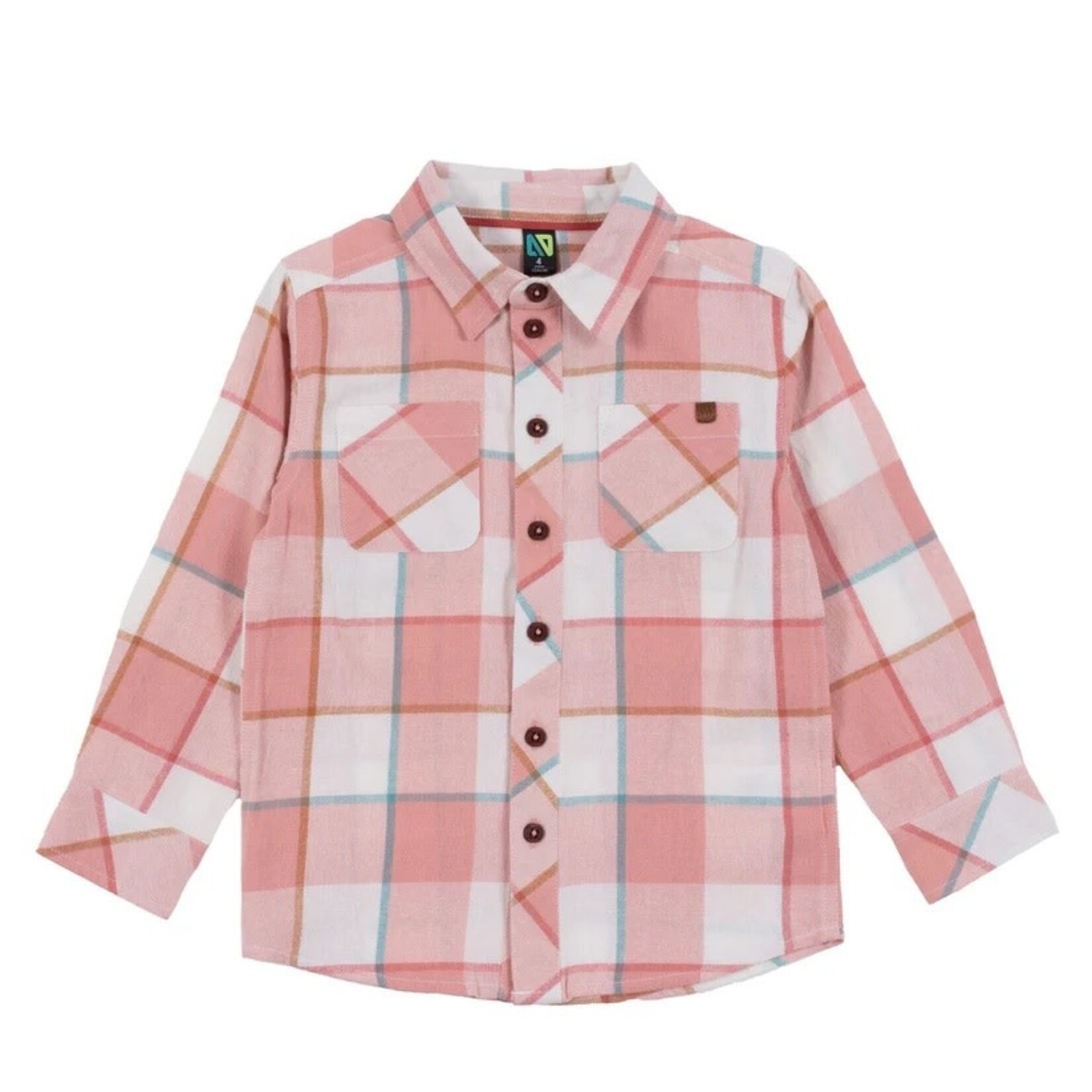 Nanö NANÖ - Chemise corail à carreaux 'Balade automnale'