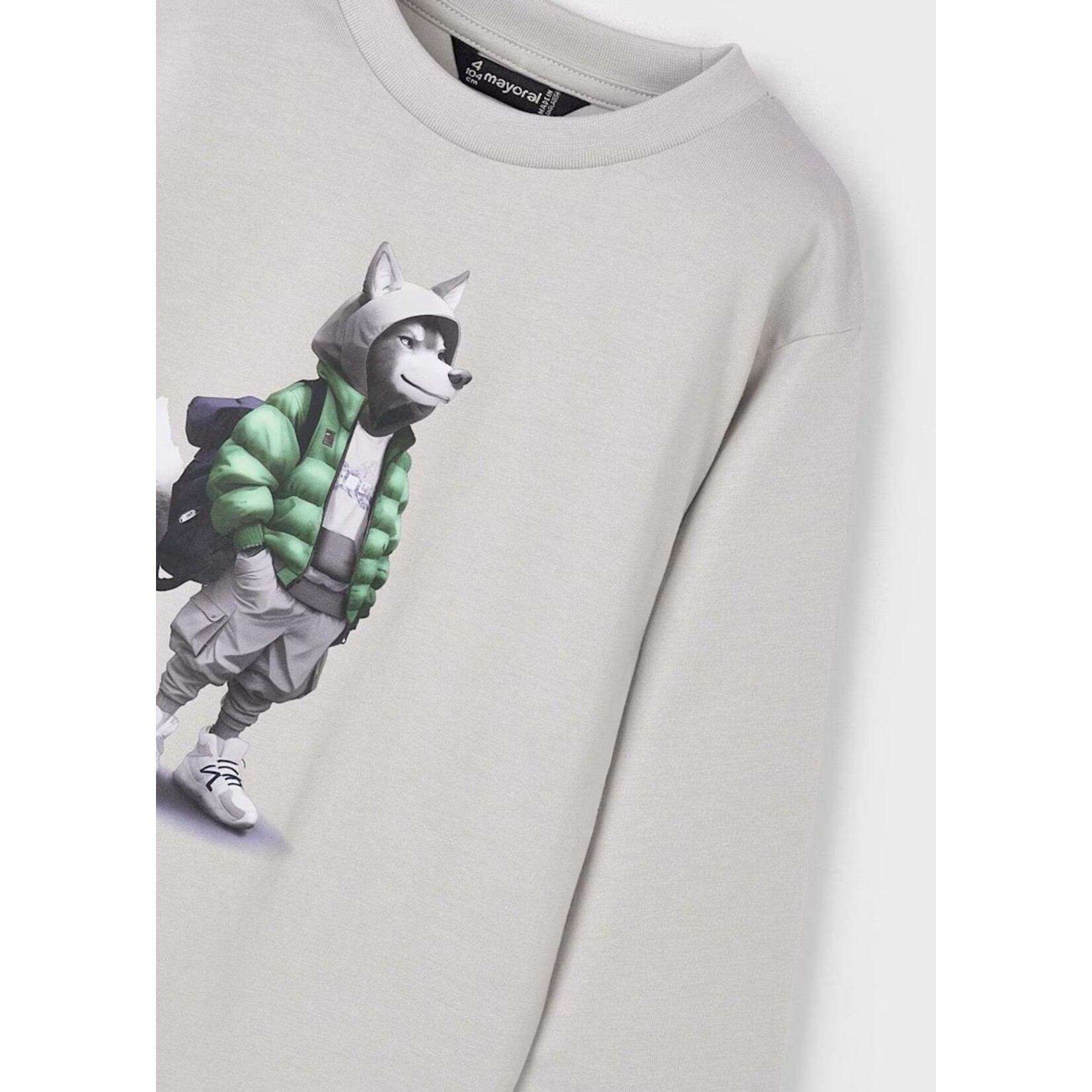 Mayoral MAYORAL - T-shirt gris avec imprimé de loup