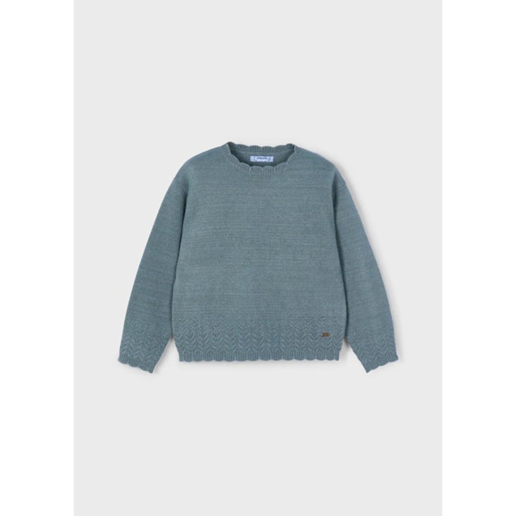 Mayoral MAYORAL - Verdigris pullover style sweater with knitted effect