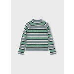 Mayoral MAYORAL - Striped ribbed long-sleeved top with high neck