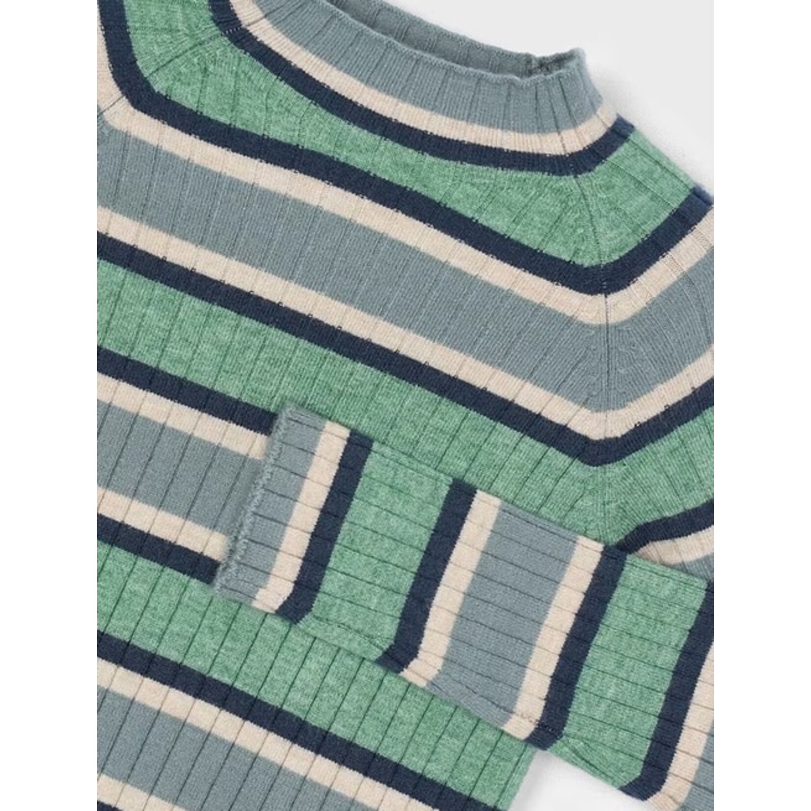 Mayoral MAYORAL - Striped ribbed long-sleeved top with high neck