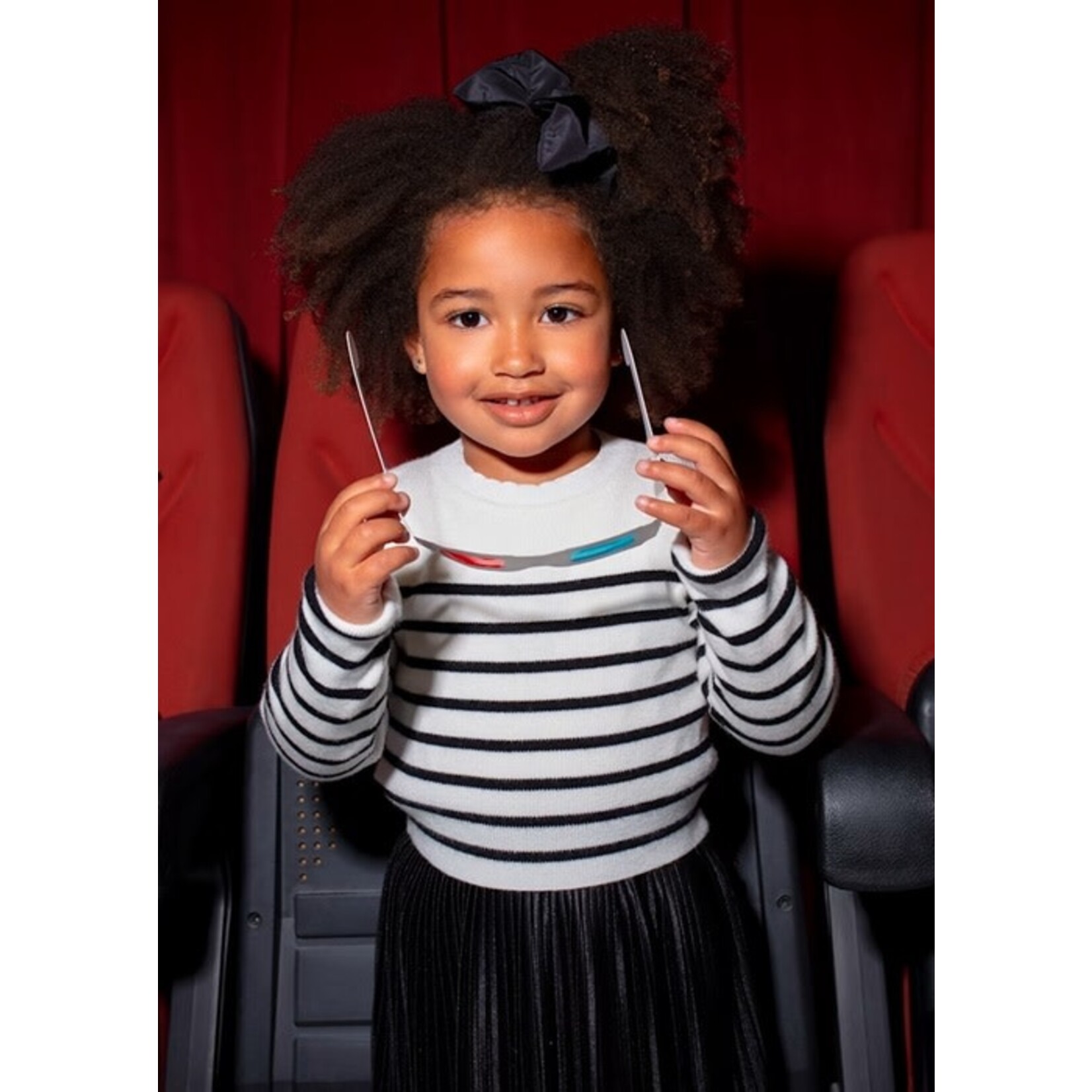 Mayoral MAYORAL - White long-sleeved knitted sweater with black stripes
