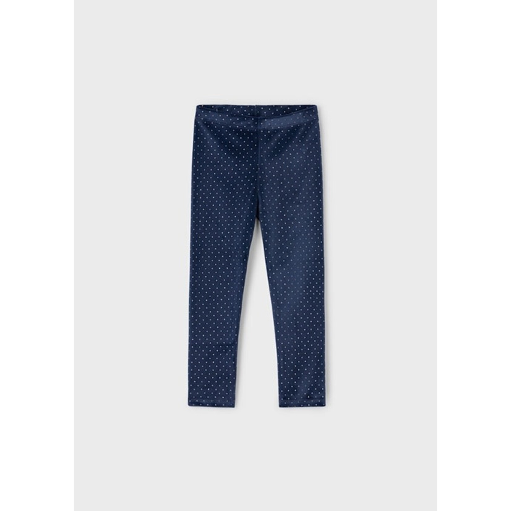 Mayoral MAYORAL - Legging en velours bleu avec motif de brillants