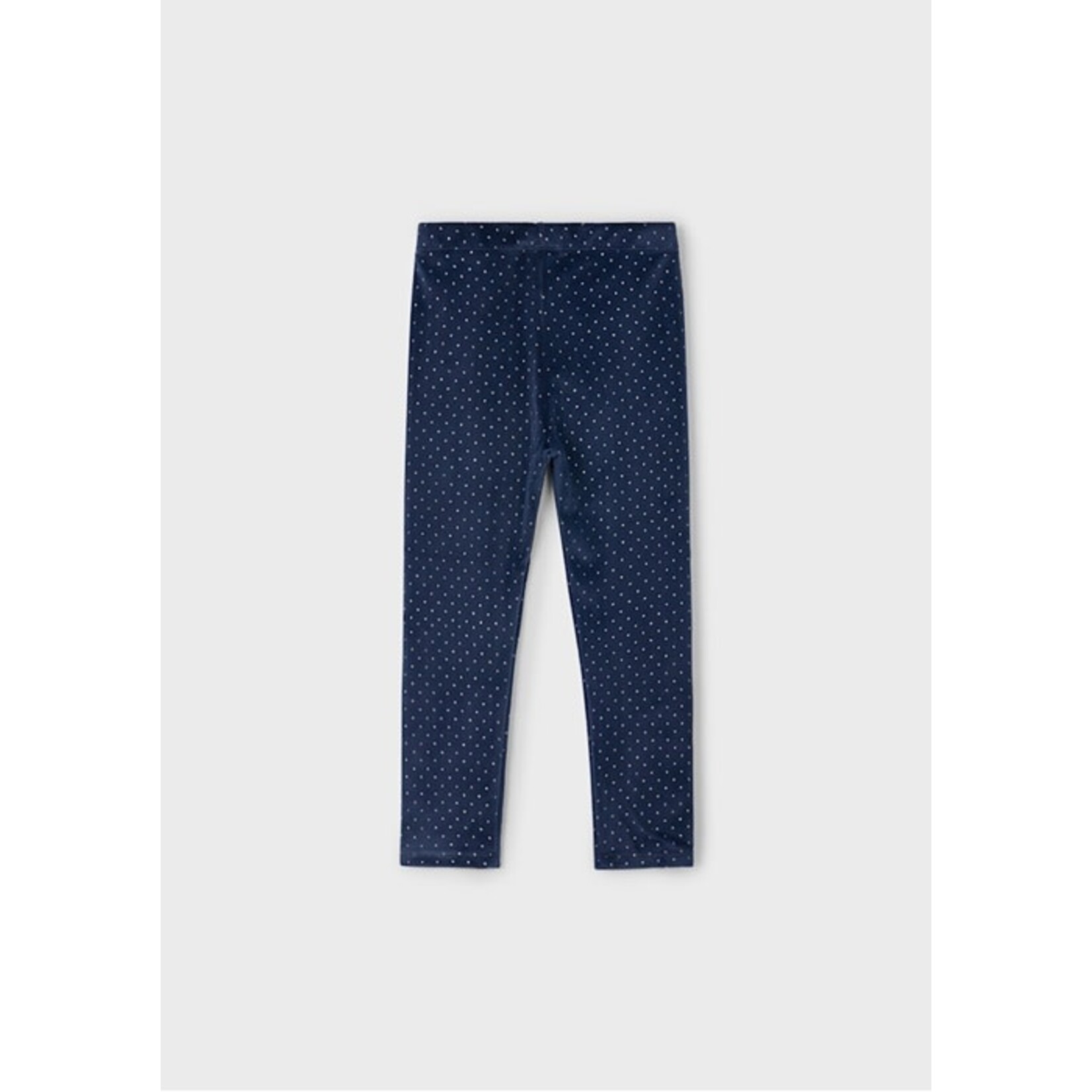 Mayoral MAYORAL - Legging en velours bleu avec motif de brillants