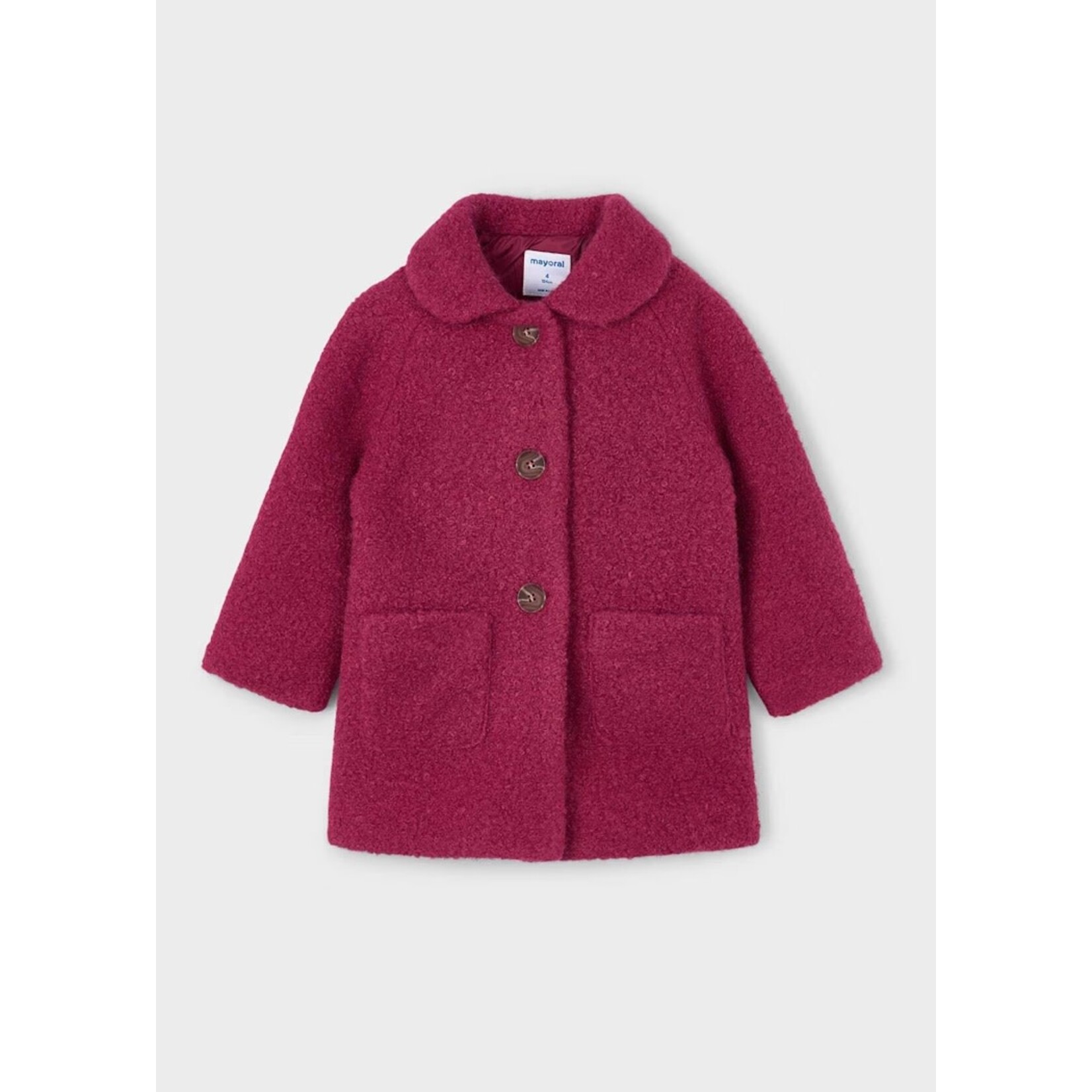 Mayoral MAYORAL - Manteau en tissu éponge rouge cerise
