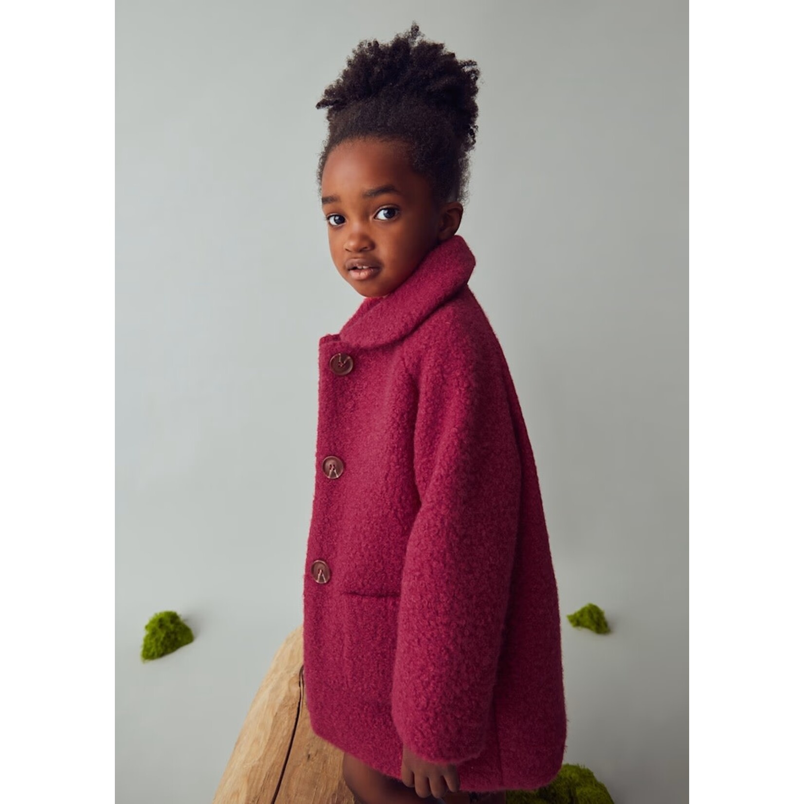 Mayoral MAYORAL - Manteau en tissu éponge rouge cerise