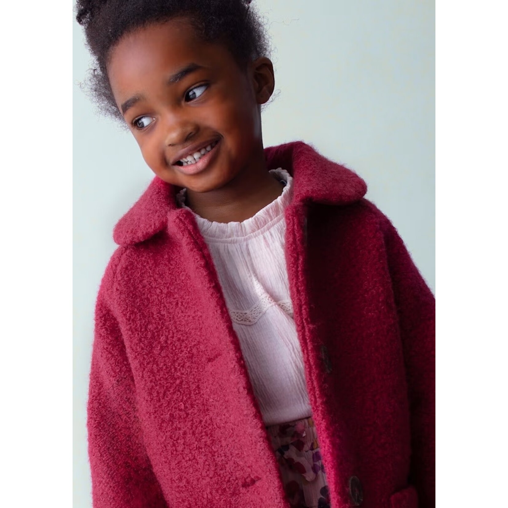 Mayoral MAYORAL - Manteau en tissu éponge rouge cerise