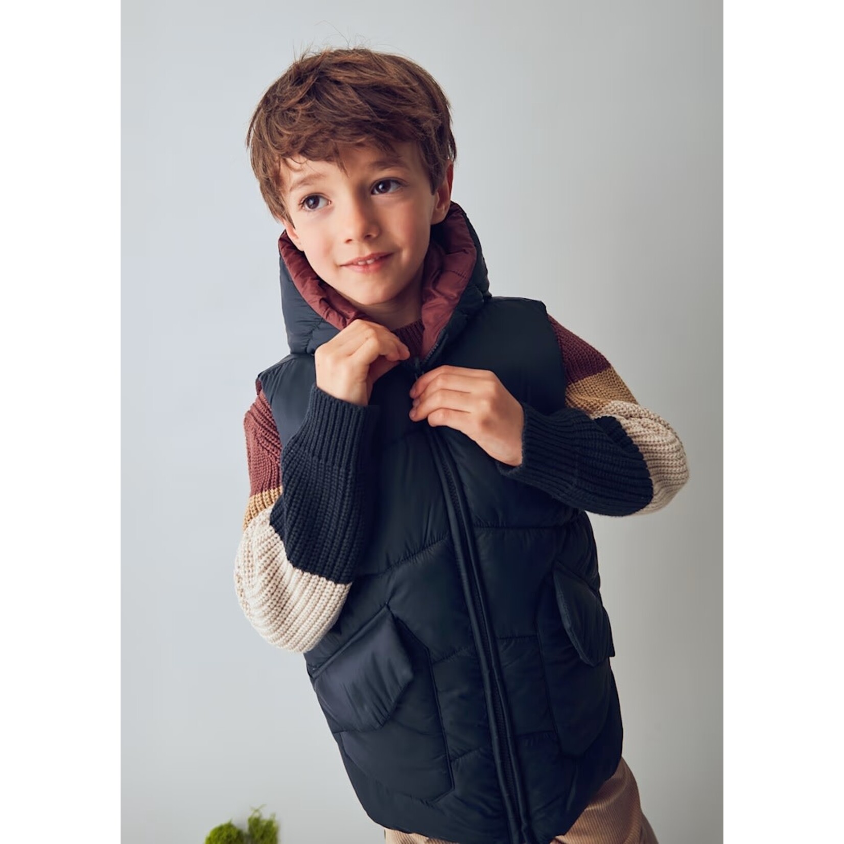 Mayoral MAYORAL - Veste sans manches matelassée mi-saison réversible marine ultra légère