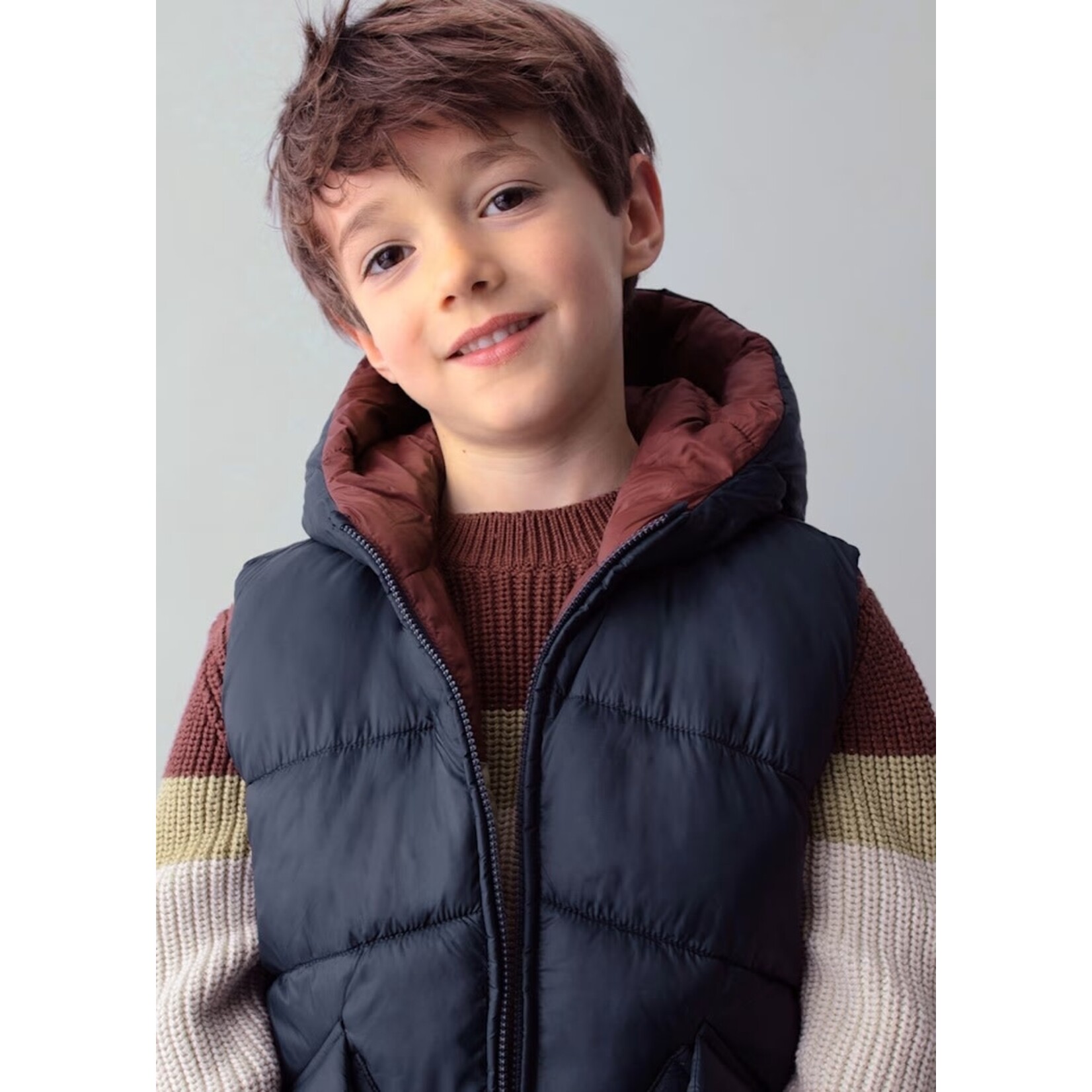 Mayoral MAYORAL - Veste sans manches matelassée mi-saison réversible marine ultra légère