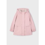 Mayoral MAYORAL - Manteau mi-saison imperméable rose pâle avec fourrure