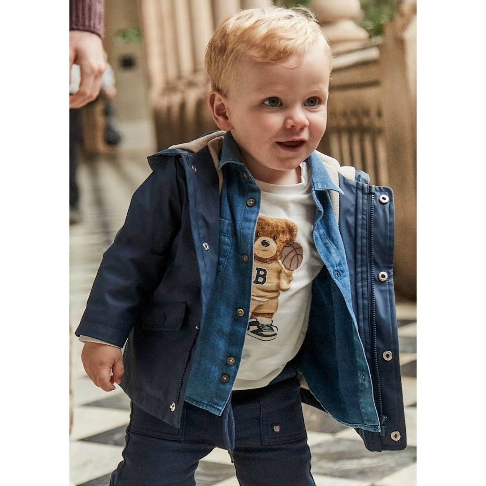 Mayoral MAYORAL - Navy blue waterproof mid-season coat